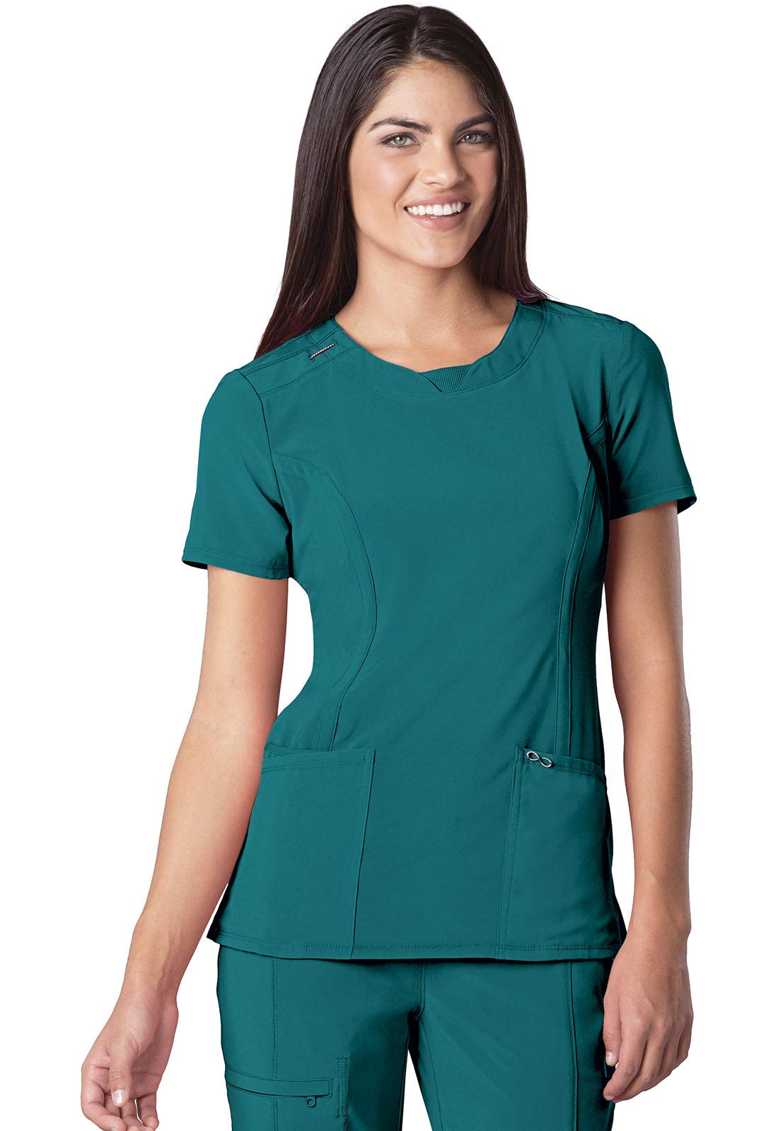 Women's Infinity Round Neck Top Medical Scrubs Shirt