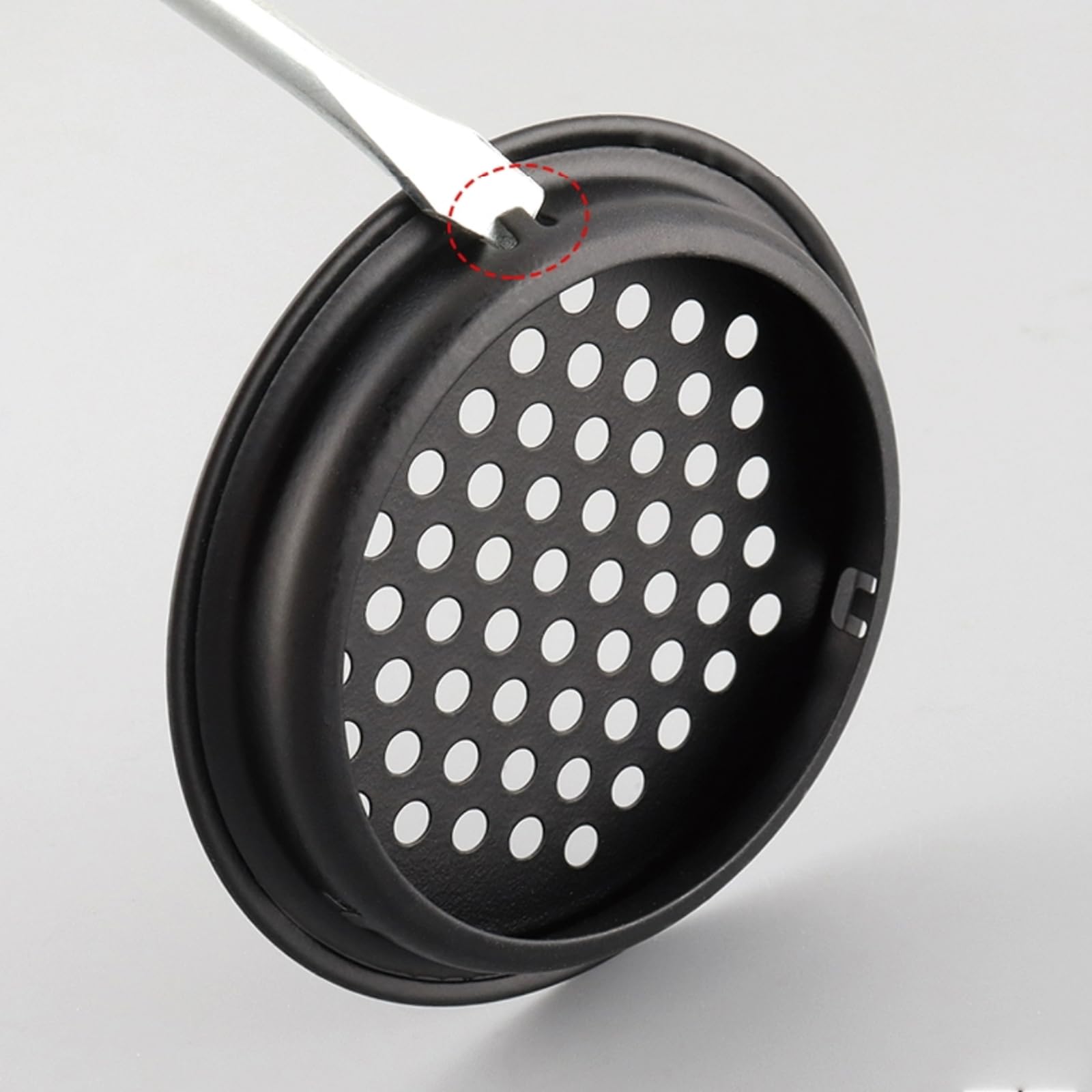 Leliafleury 20Pcs Air Vent Louver Round Ventilation Grilles Mesh Hole Soffit Vents Stainless Steel Air Vent Louver Hole for Kitchen Bathroom Cabinet Wardrobe (Black - Image 2