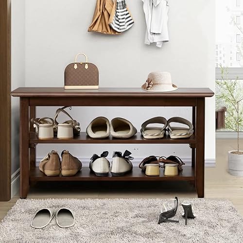 Miniatura 21 de Zapatero organizador de 3 niveles, 4 pares de banco de almacenamiento de entrada para pasillo, dormitorio, sala de estar, dormitorio, soporta hasta