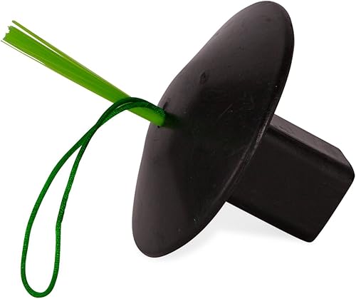 Champion Sports - Enchufe de anclaje de goma negra con vástago óptico y cuerda de fácil visión