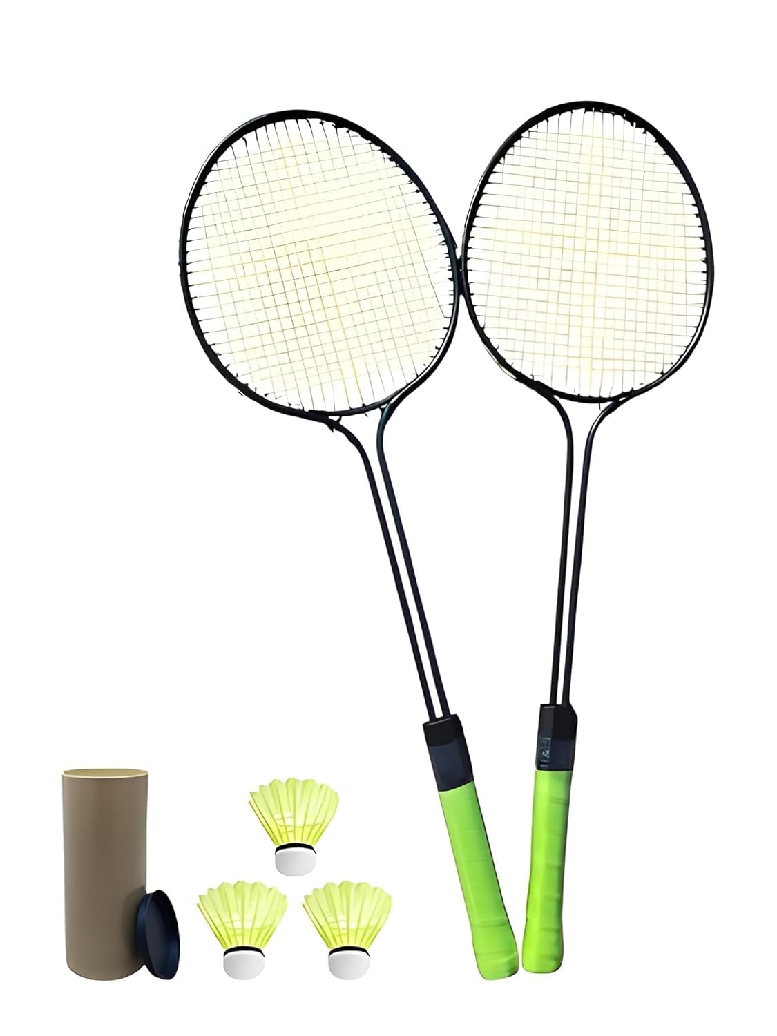 Morikus Badminton Racket Set, 24-Inch Double Rod, Oval Shape with Nylon Thread, Soft Grip Handle, 3Shuttlecocks-picture-22
