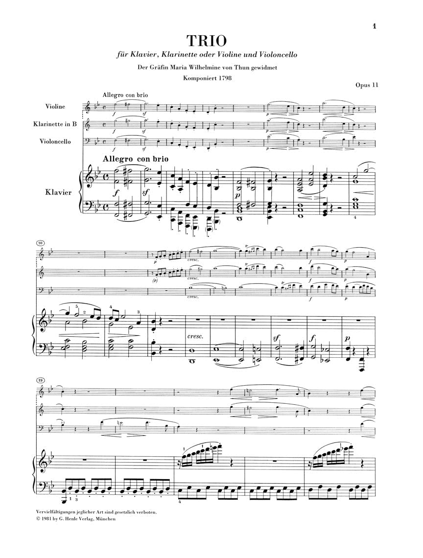 Beethoven: Clarinet Trios, Op. 11 and Op. 38 (Multilingual Edition) - Image 2