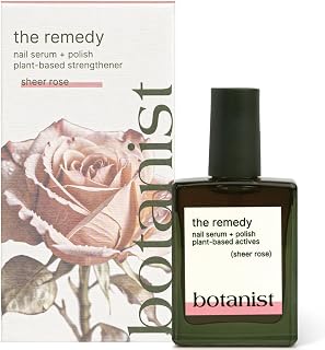 Botanist The Remedy | Nail Strengthening Polish | Repairs & Hardens Nails Damaged from Acrylics, Dip & Gel Manicures | Non-Toxic, 84% Plant Based, 21-Free & Vegan (Rose)