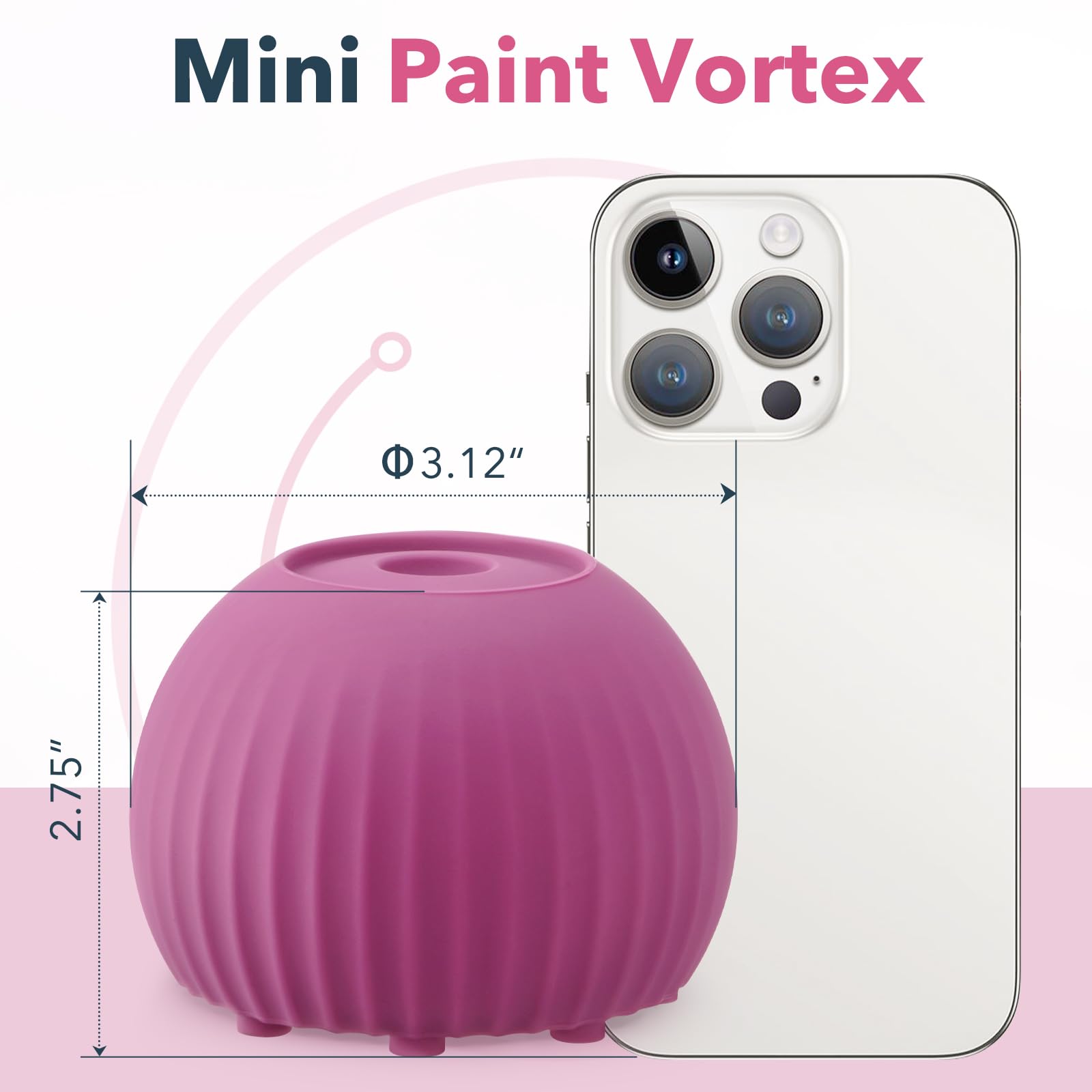 Vortex - Mezclador de pintura, mini agitador de pintura, motor sin escobillas de 5000 RPM con bolas de mezcla, agitador Vortex para esmalte de uñas en miniatura, adhesivos de pestañas de