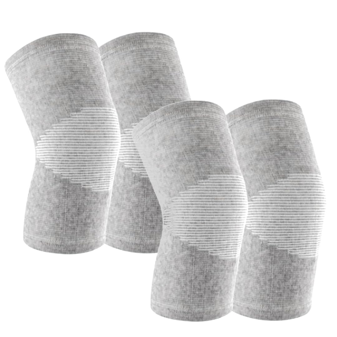 MEIION ProVita - Bambus Kniebandage Bioaktiv Bambus Kniebandage 1 Paar - Atmungsaktiv, Elastisch mit Kompression, Rutschfest