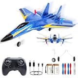 Su-27 RC Airplane,2.4GHz 2 Channel Remote Control Plane with Gyro Night Lights and 2 Batteries, Easy to Fly for Adults, Beginners and Kids Toy