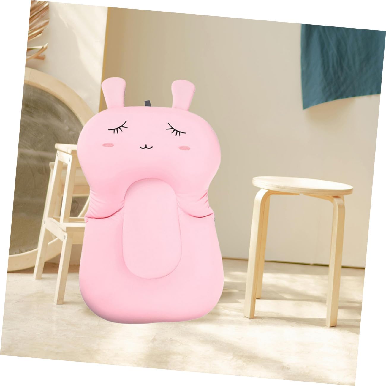 SHOWERORO Cojín De Baño Antideslizante para Bebés Soporte Suave y Cómodo para Recién Nacidos para Ducha y Bañera Color Rosa Princesa