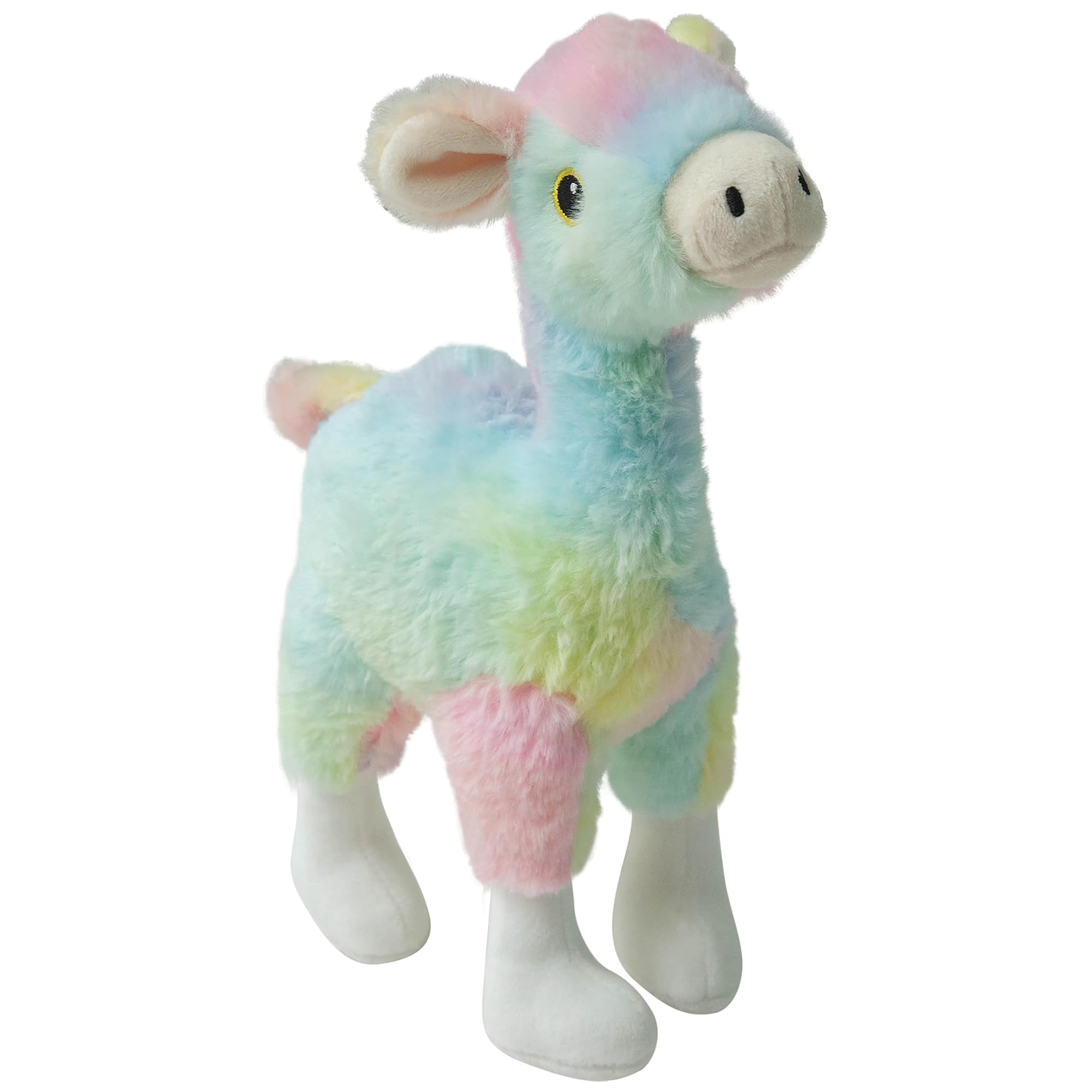 Snugarooz Ally The Alpaca Plush Dog Toy with Repair Patch – Tie Dye Design with Crinkle & Squeak Sounds – Durable for Small to Medium Dogs