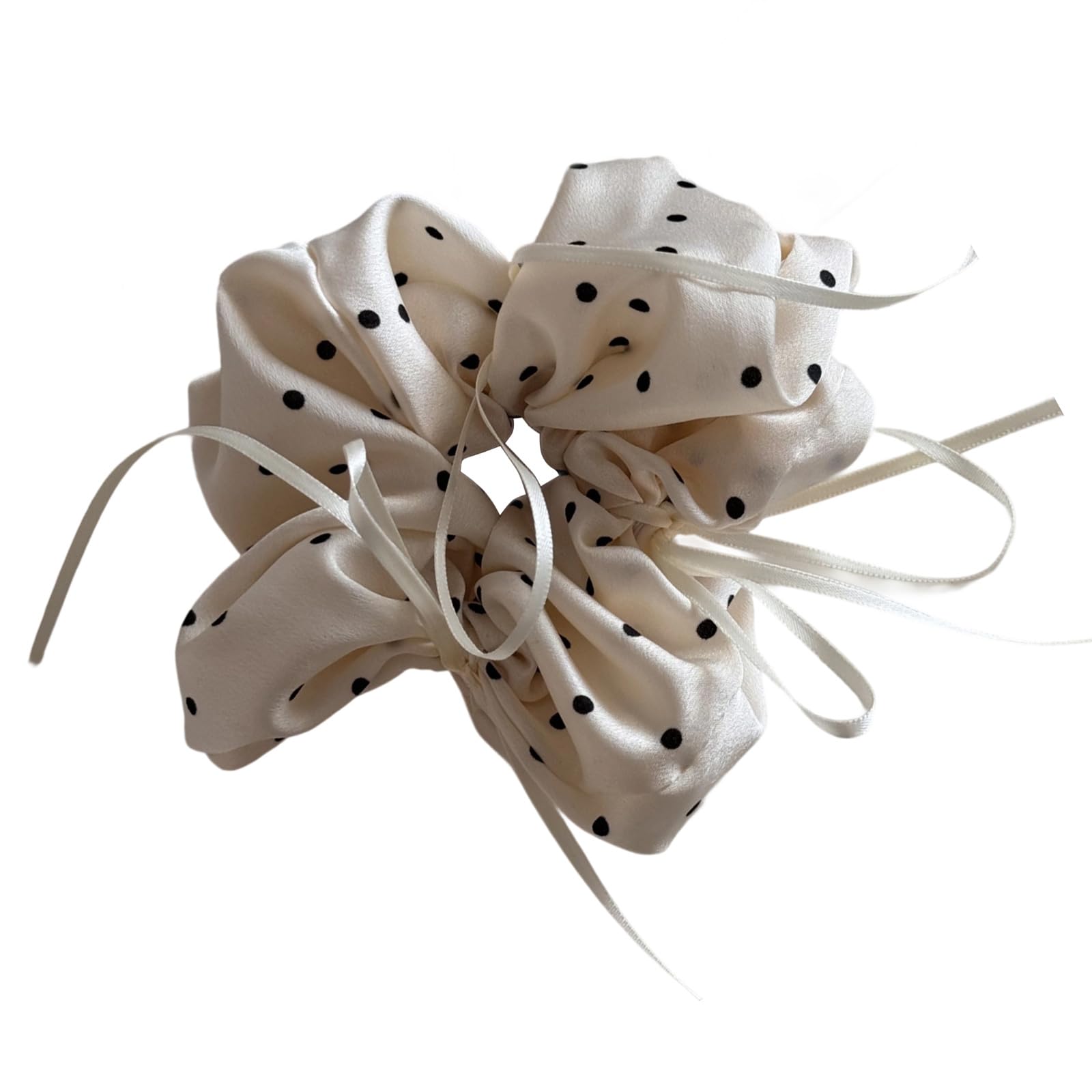 MICFENY Stretchable Round Dot Ballet Bowknot Hair Rope Hair Accessory Black White Elastic Hairband Props For Daily Use
