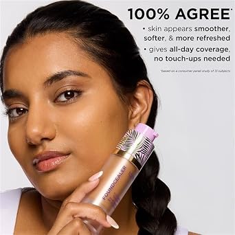 tarte Babassu Foundcealer Dewy Foundation Broad Spectrum SPF 20 Sunscreen Foundation & Concealer in 1 with SPF, Vegan Skincare Makeup with Radiant Buildable Medium Coverage, Cruelty Free