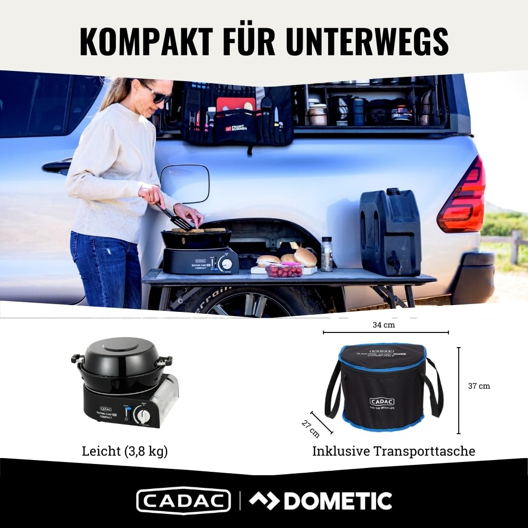 CADAC - Safari Chef Compact 30 - Stahl - Aluminium - Kunststoff - Gas Barbecue - 50mBar