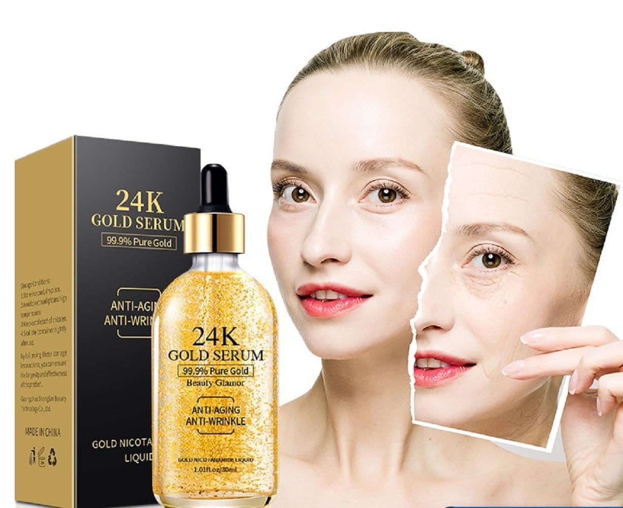 Amazon.com: Serum with 24K Gold and Niacinamide, Hydrating Essence