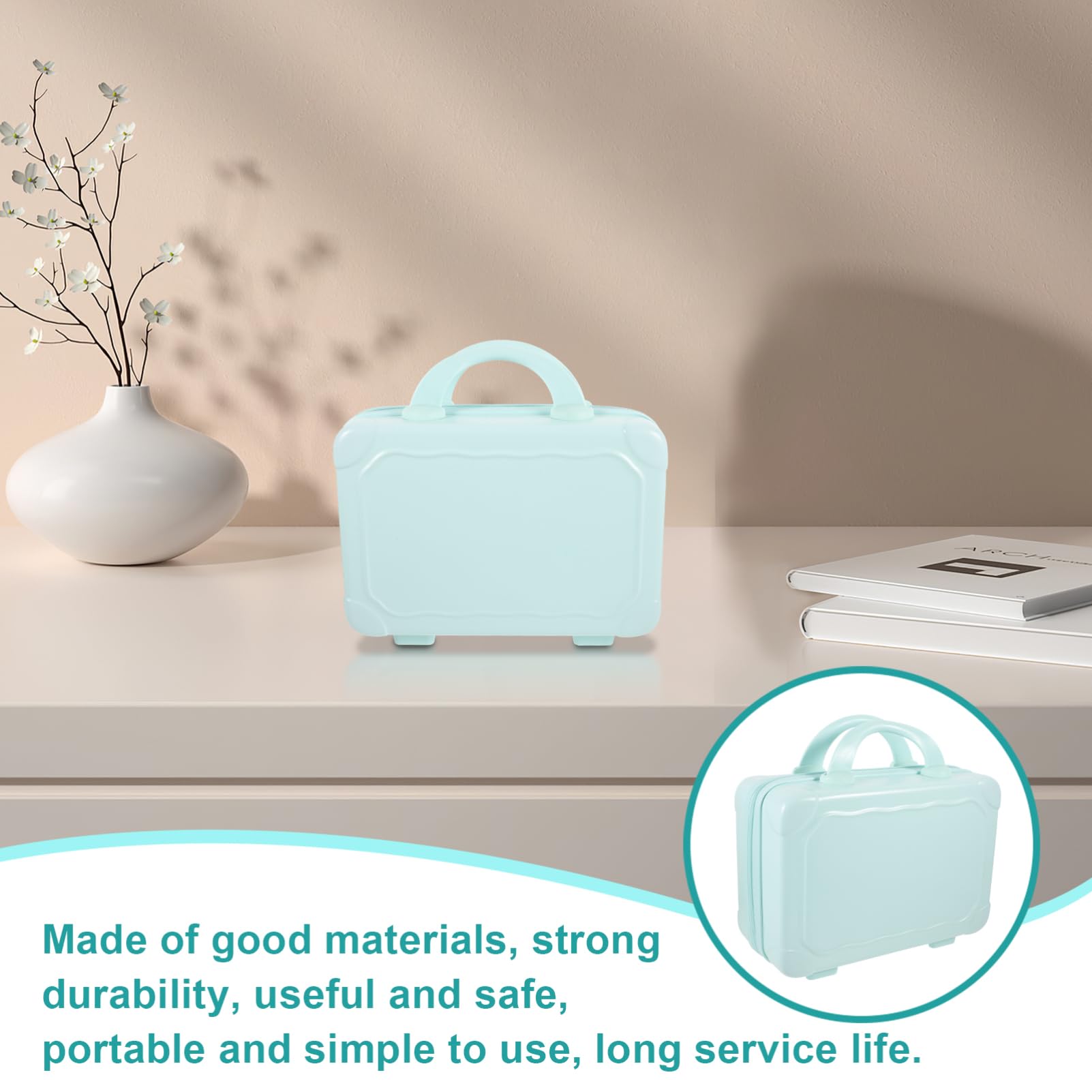 Neceser De Viaje Bolsa De Maquillaje Estuche Rígido Práctico y Duradero Adecuado Para Cosméticos