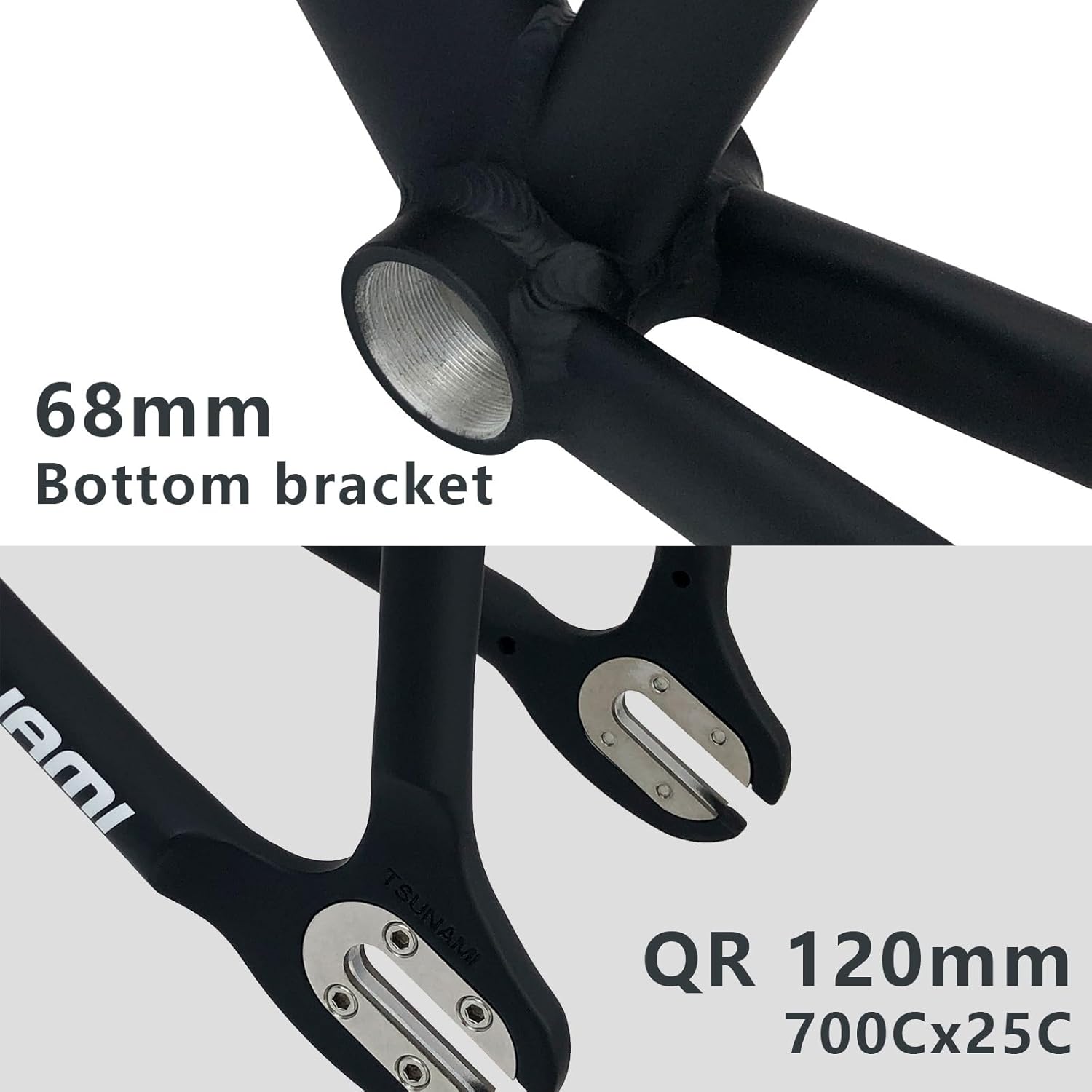 700C Fixed Gear Bike Frameset 49CM 52CM 55CM 58CM Aluminum Alloy Racing Track Bike Frame C Brake Bike Frame Quick Release Frame 100/120mm QR(Violet B,58cm)