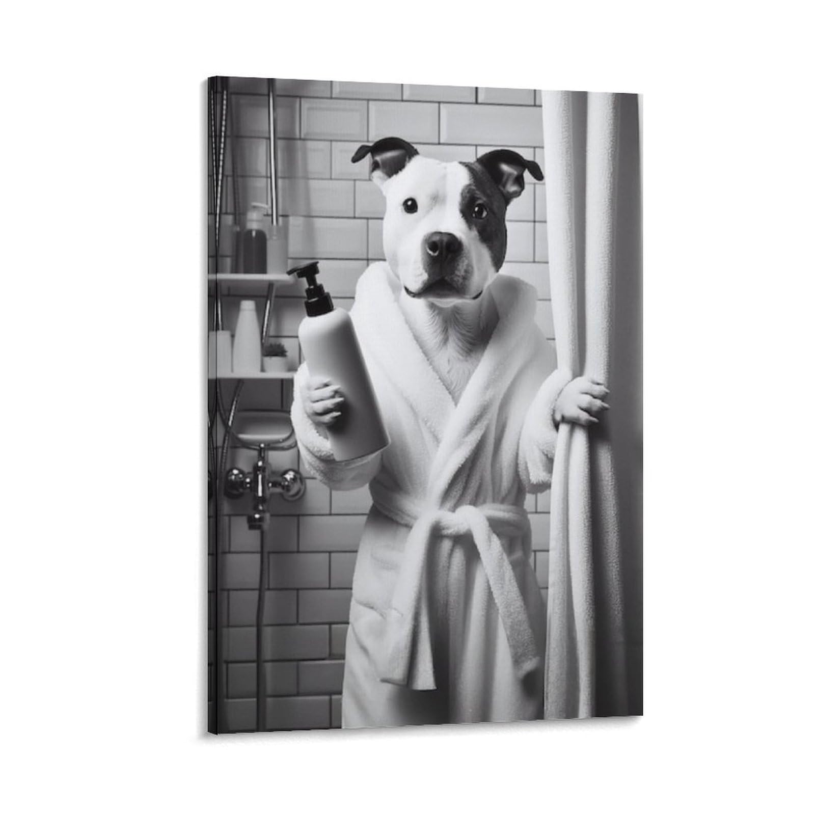GQVCJSW Staffordshire Bull Terrier Poster Canvas Poster Wall Art Decor Print Picture Paintings for Living Room Bedroom Decoration 08x12inch(20x30cm)