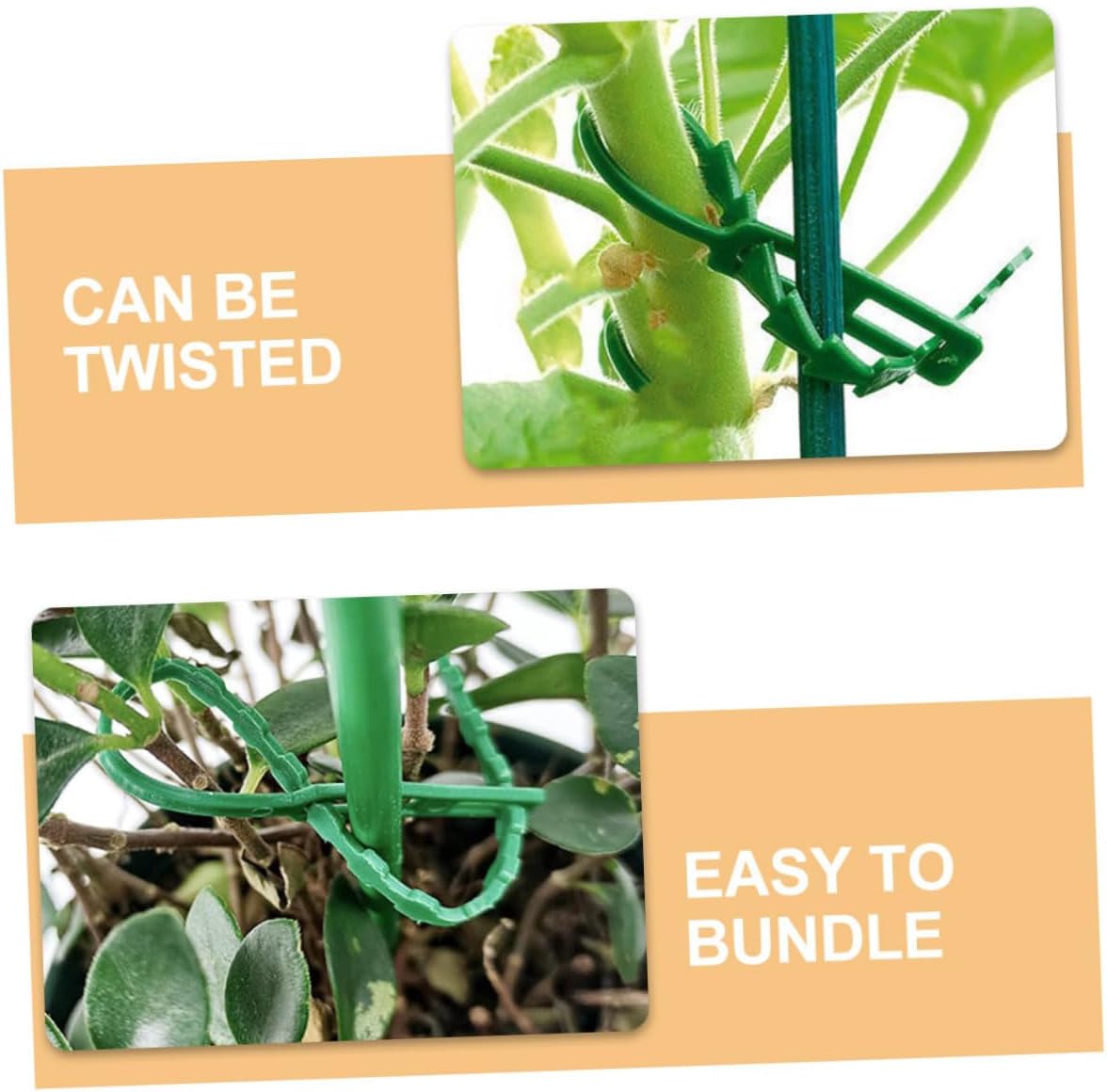 Yardwe Garden Ties for Vines 200pcs Sturdy Plant Cable Ties for Outdoor Plants