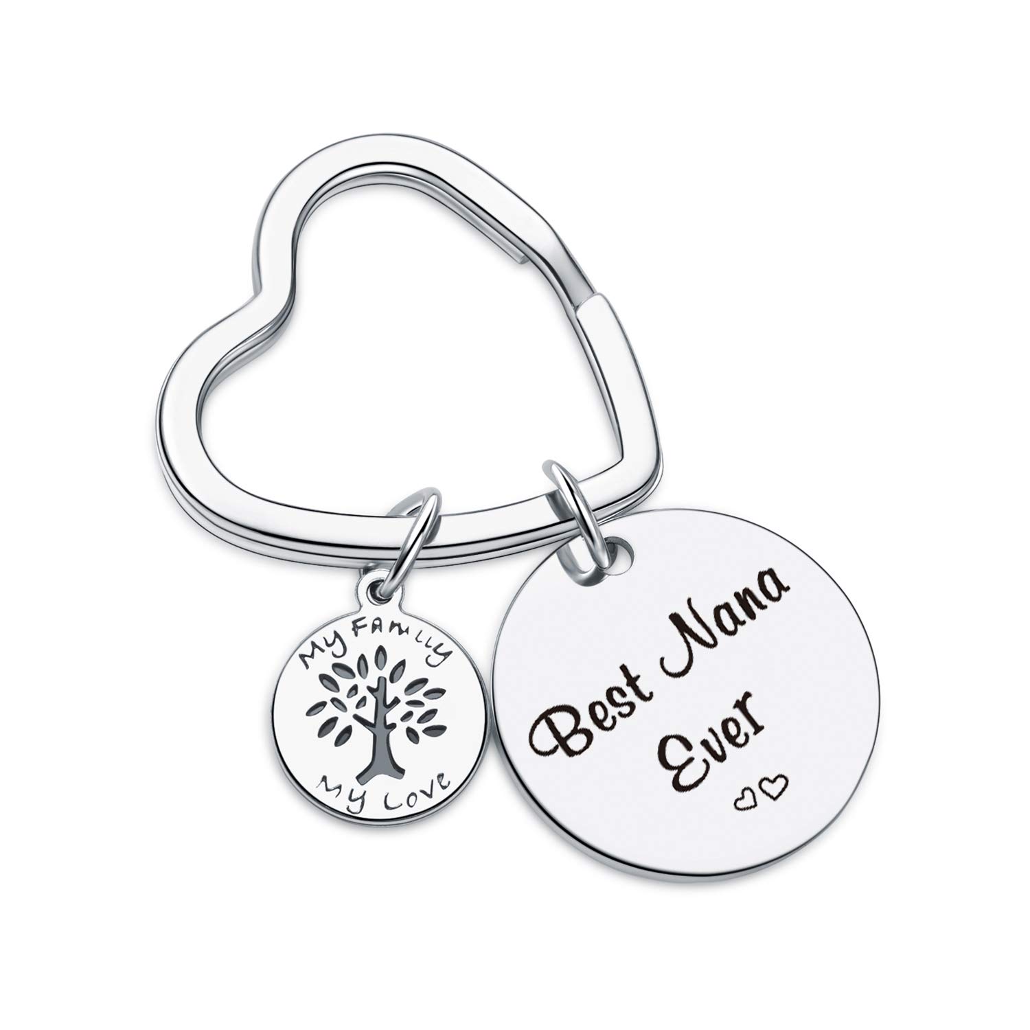 7RVZM Best Nana Keychain Grandmother Gift Grandma Appreciation Gift for Mother in law Gift Grandma Gift Mothers Day Gift for Grandma Thank You Gift Mom Keychain Grandma Jewelry Nana Keychain