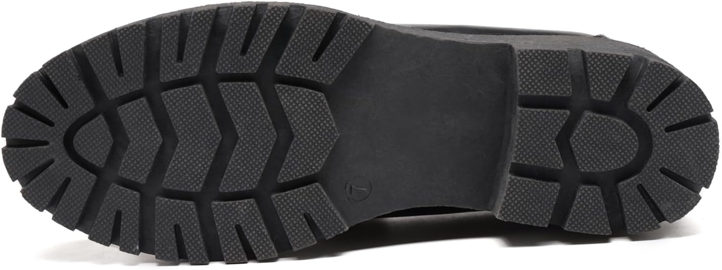 TYNDALL Womens Business Casual Shoes Women's Platform Heeled Chunky Penny Loafers Shoe - Image 3