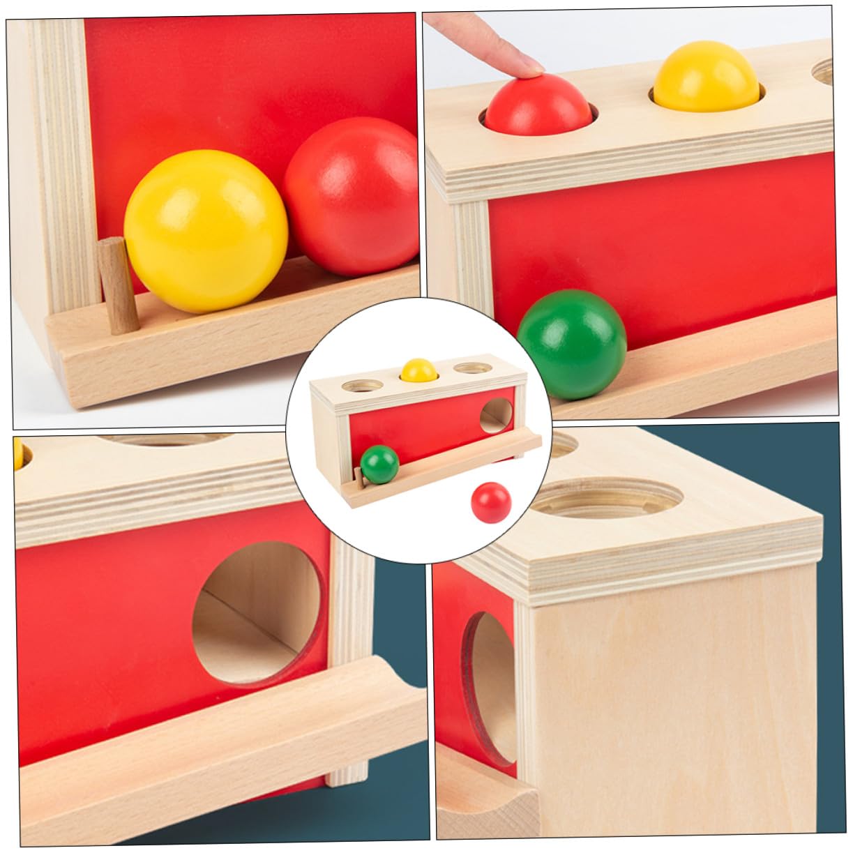 Juguete Educativo de Madera para Decoracion Colegio Coordinación Mano-Ojo y Desarrollo de Fuerza en Brazos Adecuado para Educación Infantil y Preescolar