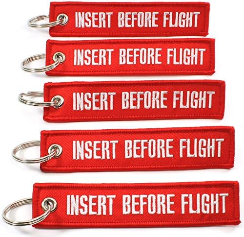 Rotary13B1 INSERT BEFORE FLIGHT Keychain - Red - 5pcs