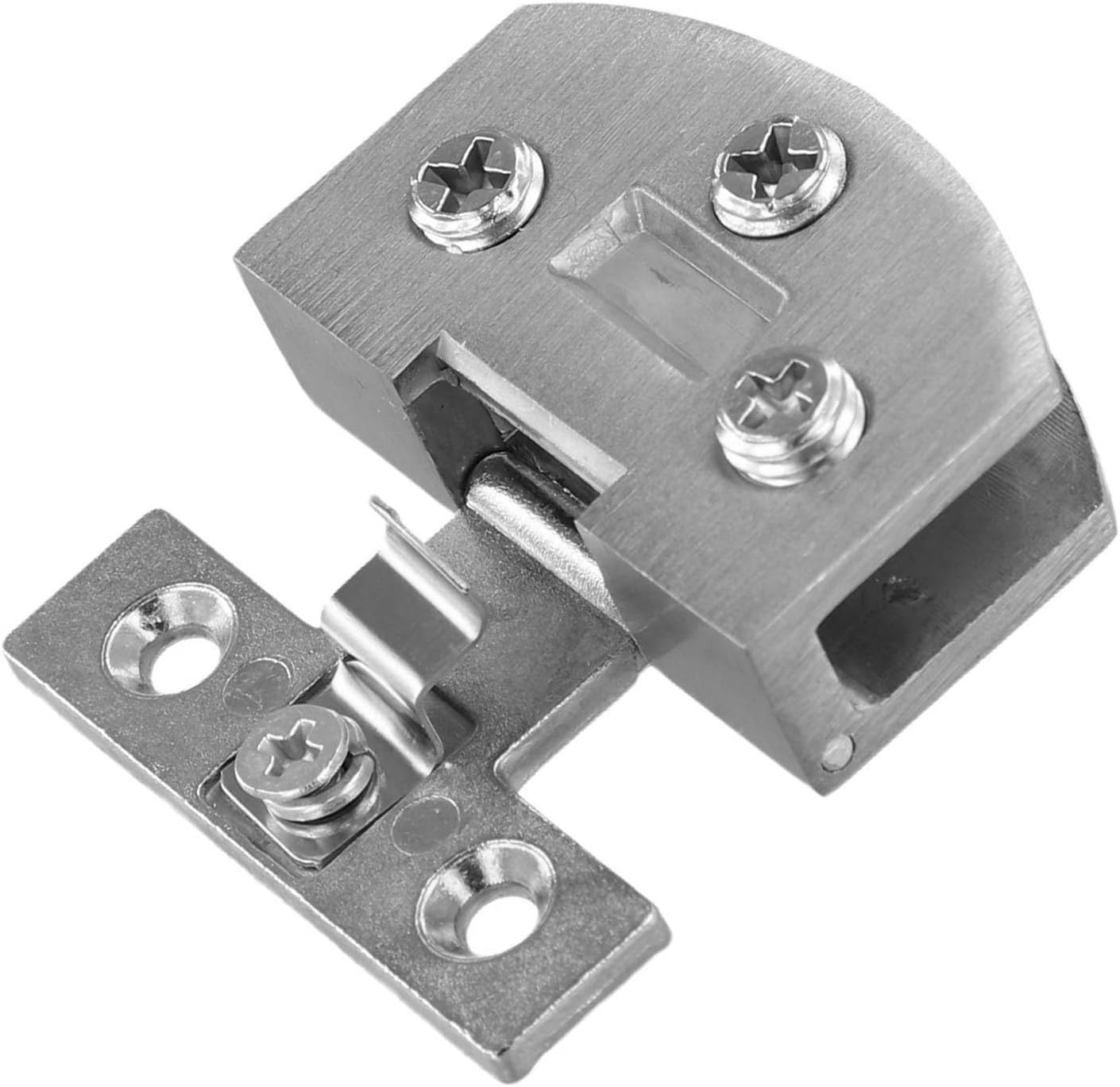 4-Pack Adjustable Glass Hinge Clamps for 5-8mm Thick Glass, Zinc Alloy Inset Door Hardware for Shower Cabinets and Cupboards