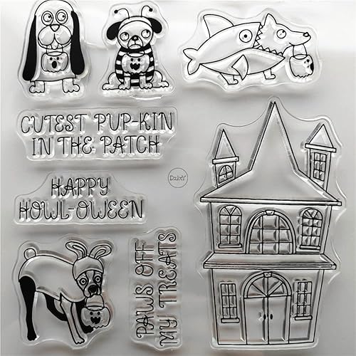 Miniatura 4 de DzIxY Puppy House - Juego de sellos transparentes y troqueles de corte de metal para hacer tarjetas, álbumes de recortes, suministros de papel