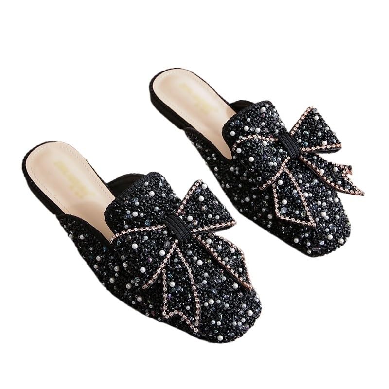 Wearing Flat Bottomed Sandals and Soft Soled Shoes on The Outside with A Toe Cap and Half Support(40)2