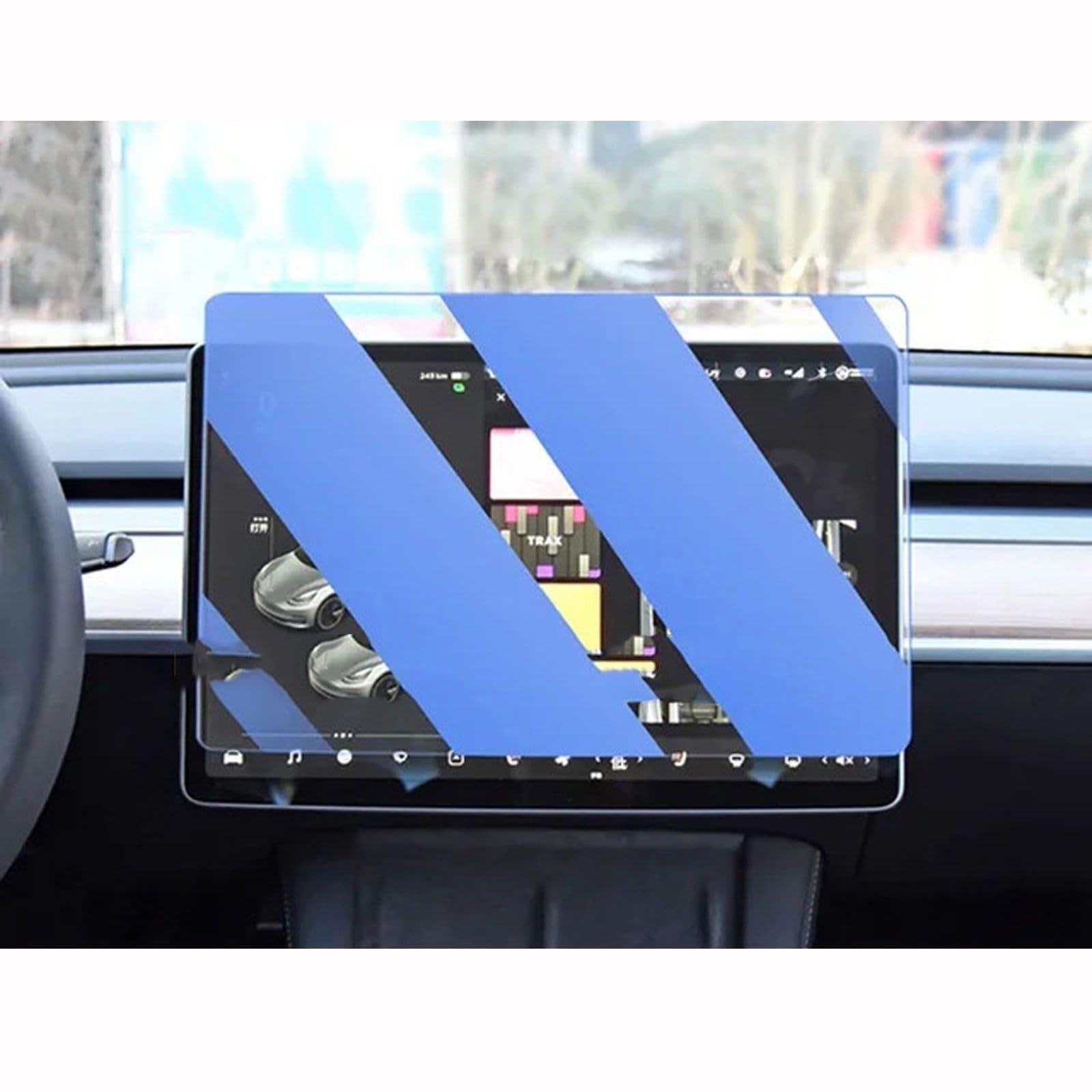 Konsola wnętrza samochodu Radio wyświetlacz LCD ekran szkło hartowane, do modelu Tesla 3/Y 2019-2022 akcesoria samochodowe