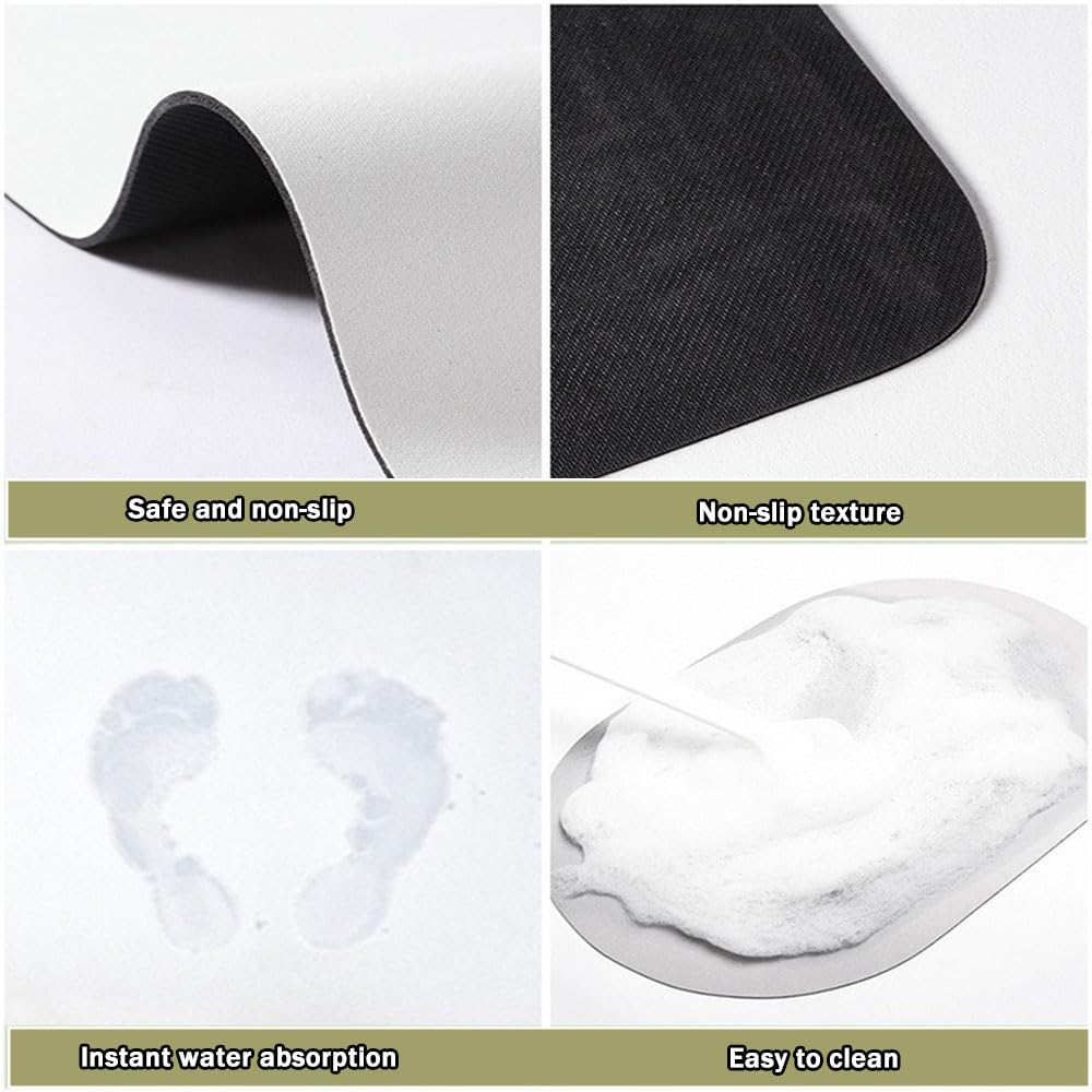 Hiseng Tappetini per il Bagno Antiscivolo, Forma di Farfalla Tappetino da Vasca Assorbenti,Tappeto Bagno Fango Diatomee Antiscivolo per Doccia,Cucina (Rosso,80 * 120cm)