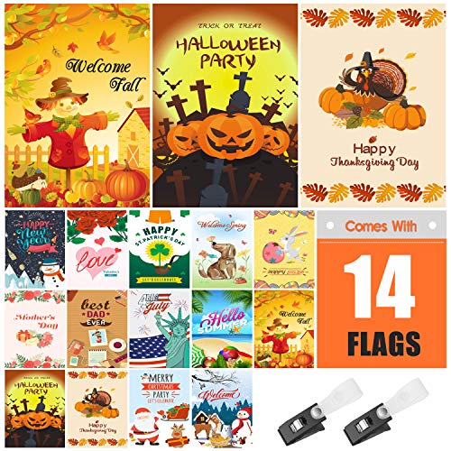 Warmfits Garden Flags Premium Quality Yard Holiday and Seasonal Decorative Flags Small Garden Outdoor Decorative Flags - Double Sided Colorful Design for All Seasons & Holidays- 12 x 18 In