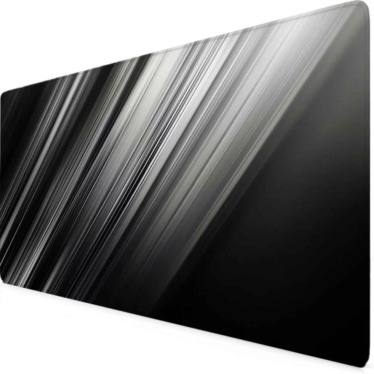 Czarna podkładka pod mysz do gier, podwójna podkładka pod mysz, XXL, 1200 x 600 mm, mata biurowa z przeszytymi krawędziami, antypoślizgowa, do biura, nauki, gier, akcesoriów biurowych, dekoracji