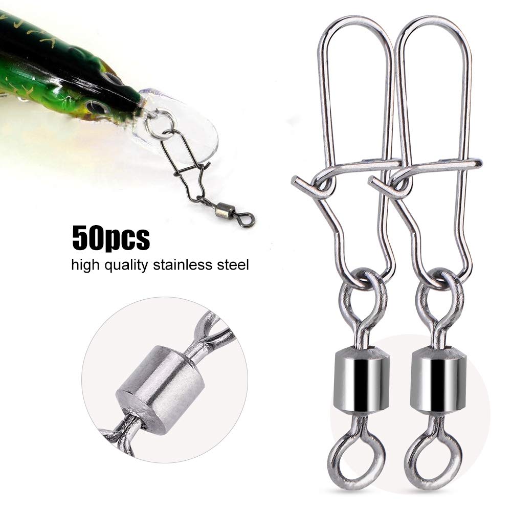 Pesca alla carpa, connettore da pesca in acciaio inossidabile girevole da pesca con gancio a cambio rapido a vite girevole Pesca alla carpa, connettore da pesca in acciaio inossidabile girevole da pesca con gancio a cambio rapido a vite girevole