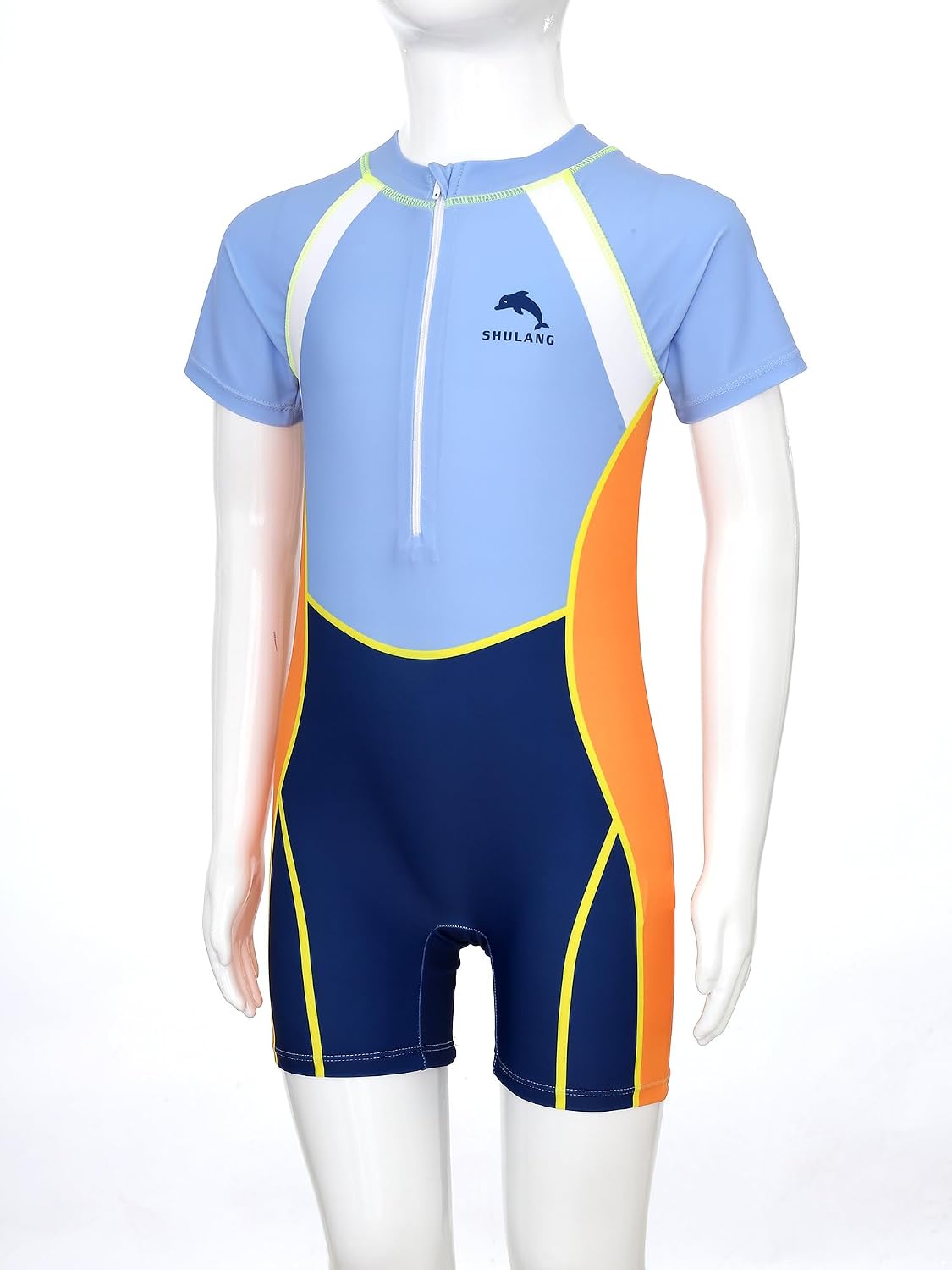Kids Boys Girls One Piece Swimsuit with Swim Hats Set Summer Beach Sports Swimwear Bathing Suit