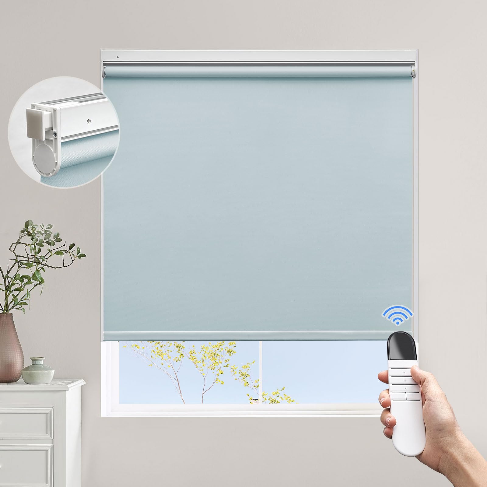 Amazon｜Adliy 電動ロールスクリーン 電動ロールカーテン リモコン 幅