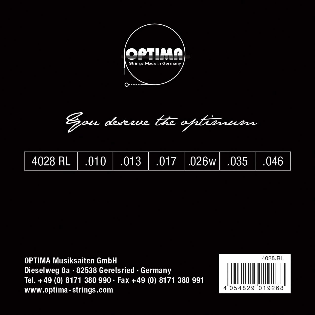 Optima 4028 RL Electric CHROME Strings, regular light