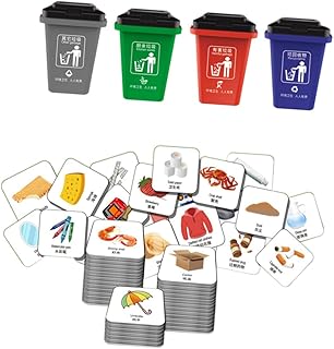 SAFIGLE 1 Conjunto De Brinquedos De Triagem De Lixo Micro Brinquedos De Mesa Lixeira De Caminhão Lixeira Para Crianças Material De Ensino Para Crianças Jogo De Tabuleiro Brinquedo Jogos