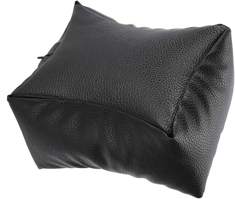 ANGGREK Soft PU Hand Rest Cushion Pillow Nail Art Table Hand and Foot Pillow Arm Rest Salon Manicure Nail Care Pillow Arm Rest Holder (Black)