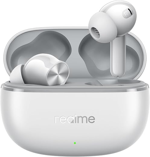realme Buds T200 Lite Bluetooth in Ear Earbuds,4 Mic, AI ENC for Calls,48 Hours Total Playback with Fast Charging and Ultr...
