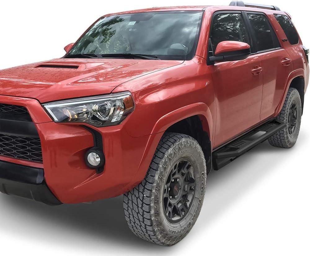 HD Ridez Hybrid Rocker Steps Steel Armor Compatible with Toyota 4Runner 2014-2024 SR5 & 14-24 TRD Pro & 17-24 TRD Off-Road (Nerf Bar Side Steps Side Bars)