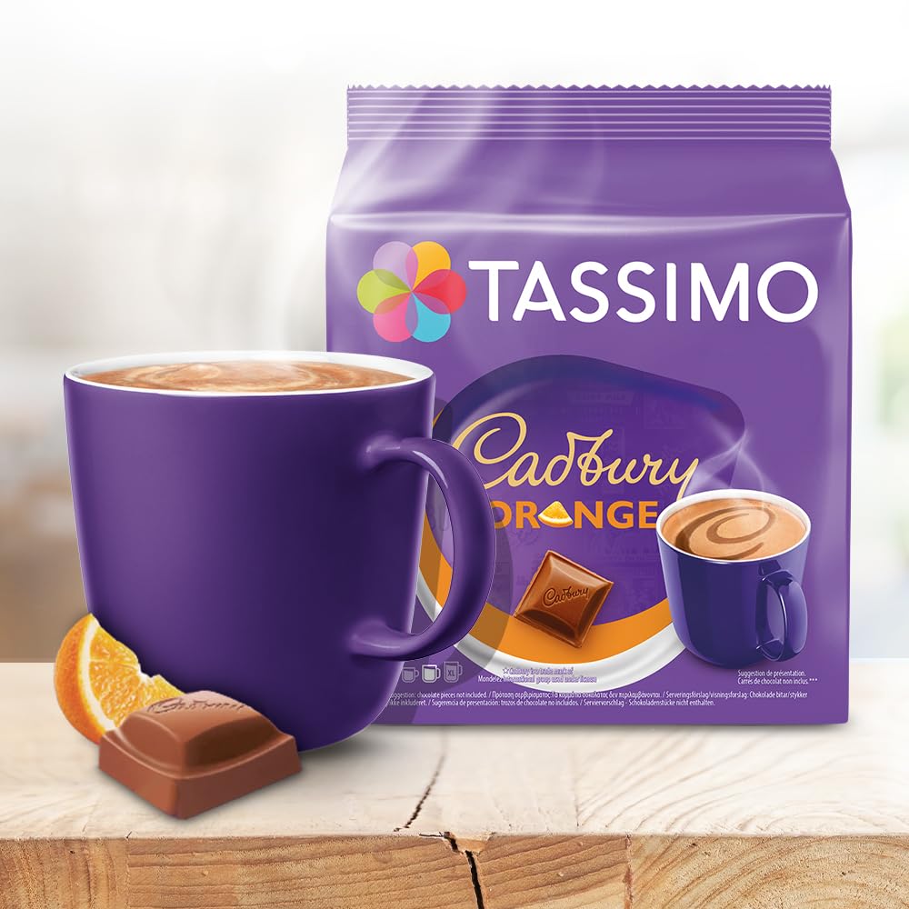 Tassimo Cadbury Orange Hot Chocolate Pods x8 (Pack of 5, Total 40 Drinks)