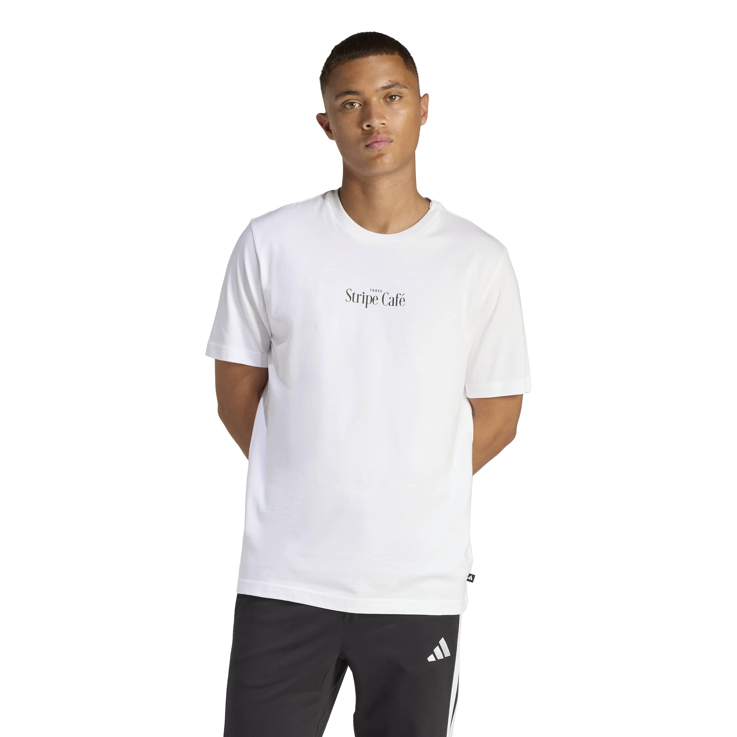 adidas Uomo Coffee Cafe Donut Box Graphic T-​Shirt, White, M