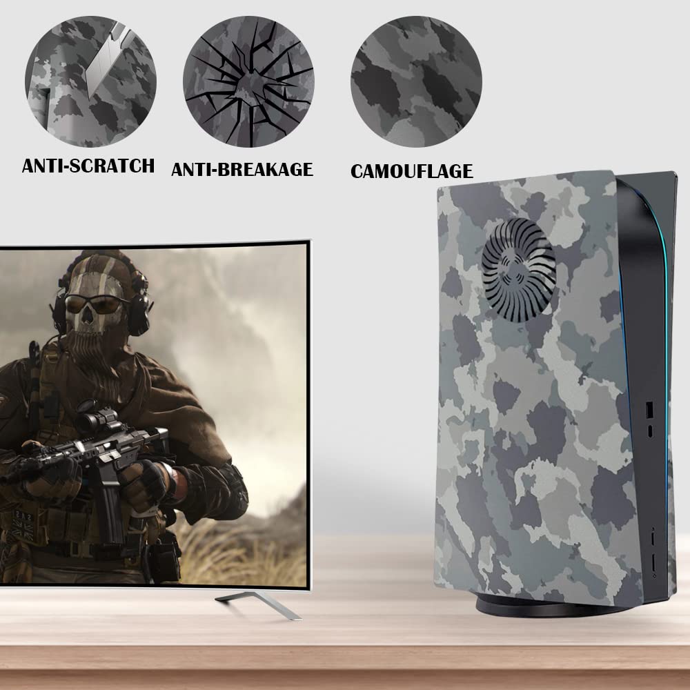 PS5 camuflaje cubierta cara reemplazo placa ABS para consola controlador