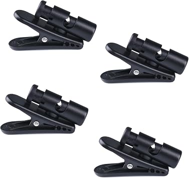 Earphone Clip, Cable Clip, 360 Degree Rotation, 2.3-4.5mm, Cable Organization, Secure, Anti-Snag, Easy to Carry, Easy to Use, Black