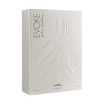 Ajmal Evoke Silver Edition Him EDP 90ML Long Lasting Scent Spray Woody Perfume Gift For Men - Made In Dubai
