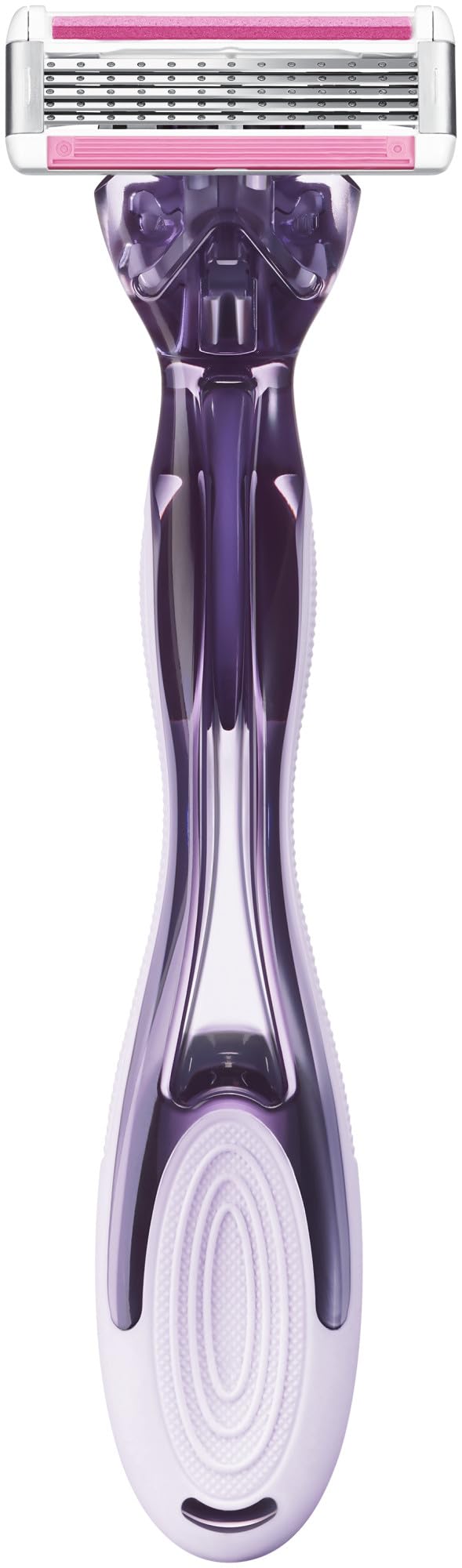 Bic Click 5 Soleil maszynka do golenia do wielokrotnego napełniania, 40% plastikowy uchwyt z recyklingu z gumowym uchwytem, 10 wkładów z 3 ostrzami, pasek smarujący - zestaw 1+10 sztuk, fioletowa