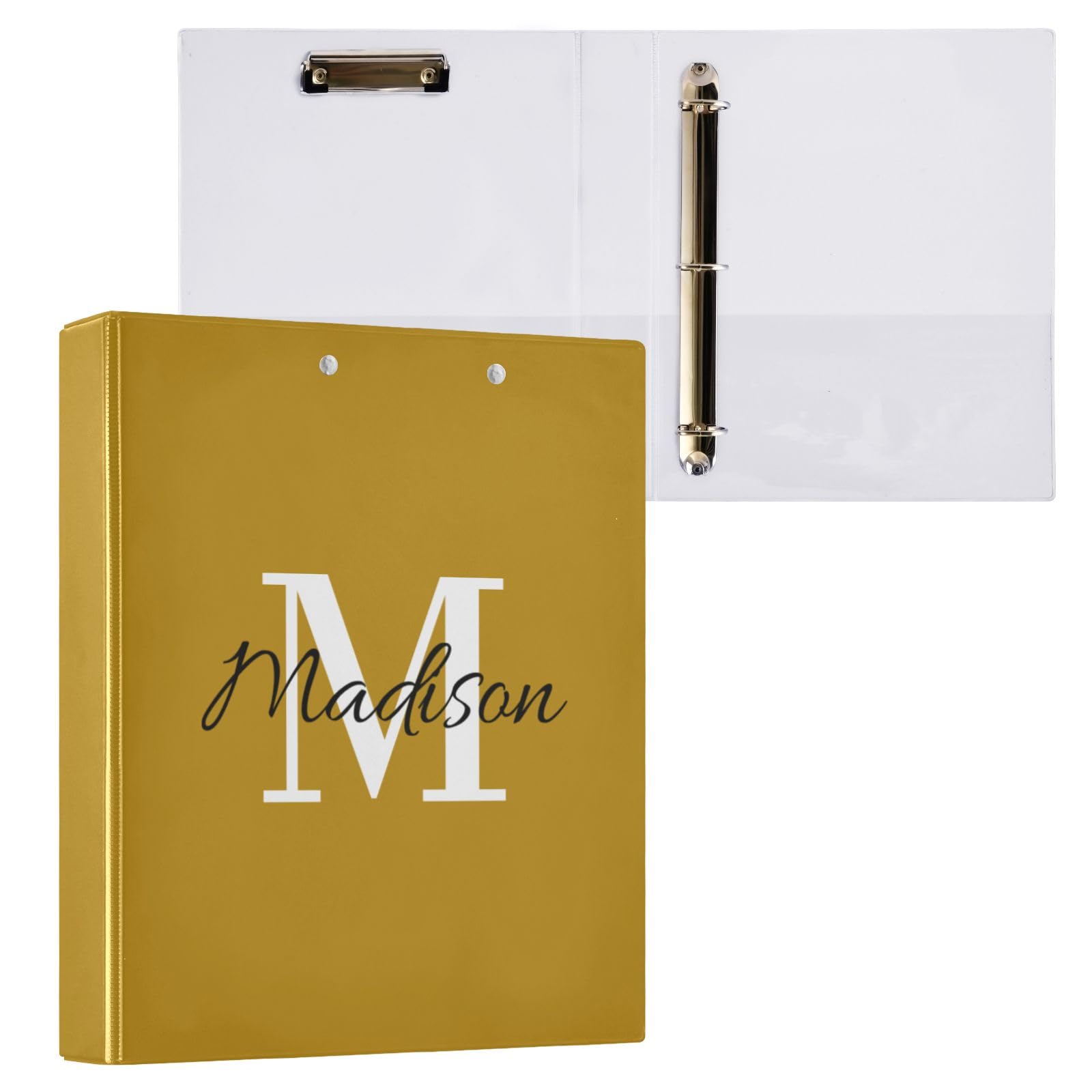 Raccoglitore ad anelli con 2-3-4 anelli, raccoglitore ad anelli personalizzato, raccoglitore ad anelli in ecopelle con copertina rigida, raccoglitore per A5, A4, carta da lettere USA - Italia