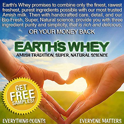 Amish Earth's Whey Protein & Free Samples Grass Fed, Cold Processed, Raw, Sugar Free, Gmo & Gluten Free, Delicious Or $ Back! As Low As $26.99 A Bag! Free S&H ( Santa Paula Strawberry, 5Lb) #TOP4