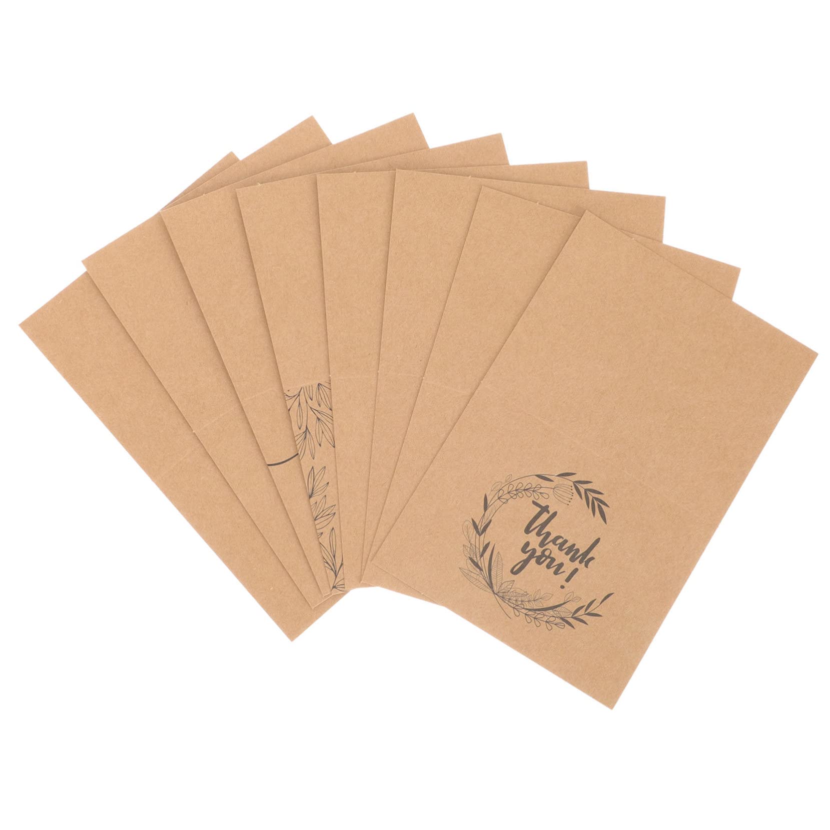 STOBOK 48sätze Kraftpapier Dankeskarten Für Kunden Schlichte Elegante Grußkarten Für Kleine Unternehmen Blumenläden Salons Und Boutiquen Mit Schönen Designs