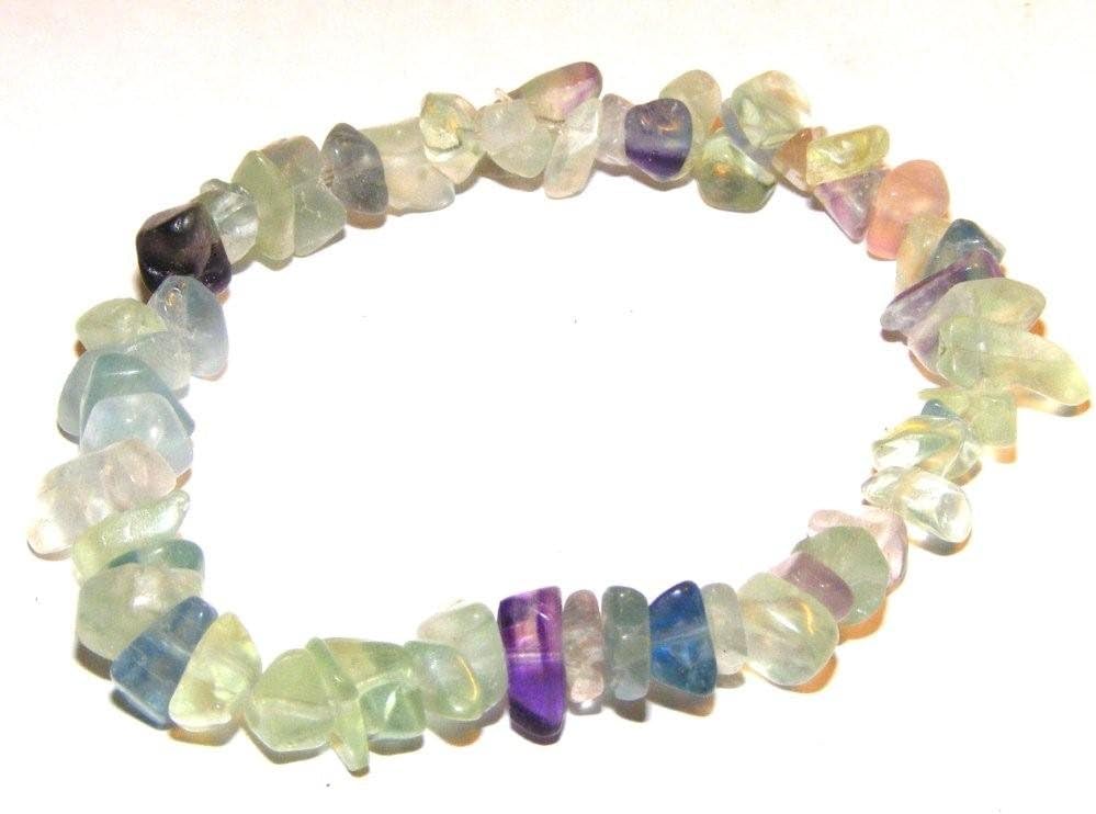 FLOURITE GEMSTONE CHIP BRACELET