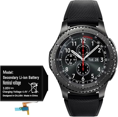 Batería de repuesto mejorada compatible con Samsung Gear S3 Frontier (SM-R765T) T-Mobile 3.85V 400mAh EB-BR760ABE GH43-04699A batería